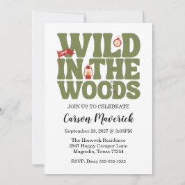 Wild In The Woods Kids Birthday 招待状