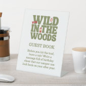 Wild In The Woods Kids Guest Book Birthday 台座サイン (インサイチュ)