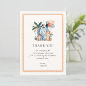 Wild Jungle Birthday Party Thank You Card 招待状 (スタンド正面)