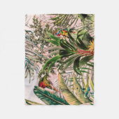 Wild jungle paradise フリースブランケット (正面)