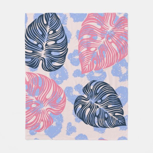 Wild jungle seamless pattern,background with hand フリースブランケット (正面)