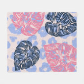 Wild jungle seamless pattern,background with hand フリースブランケット (正面(横))