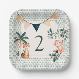 Wild Jungle Theme Birthday Party ペーパープレート