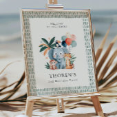 Wild Jungle Theme Birthday Party Welcome ポスター