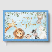 Wild Jungle Zoo Animals Baby Shower  ゲストブック (正面)