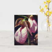 Wild Lady Slipper Orchids Flower Personalized Note カード (黄色い花)