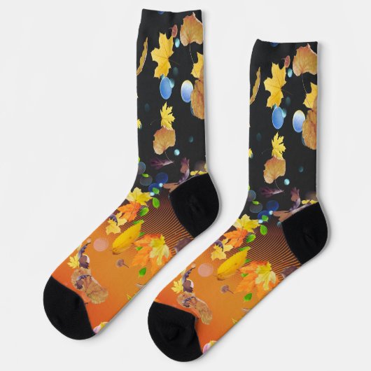 wild leaves falling crew Socks ソックス (左)