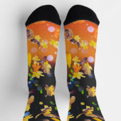 wild leaves falling crew Socks ソックス (上部)