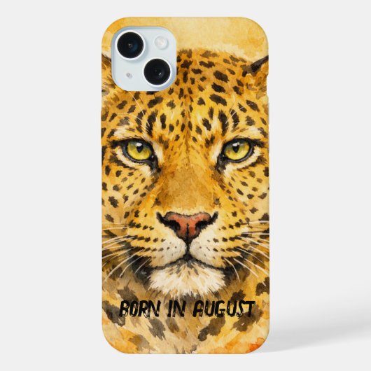 Wild Leopard – 8月の誕生月アニマル iPhoneケース (裏面)