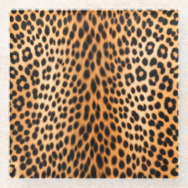 Wild Leopard Energy – Bold Animal Print Fashion ガラスコースター