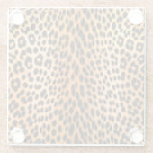 Wild Leopard Energy – Bold Animal Print Fashion ガラスコースター (裏面)