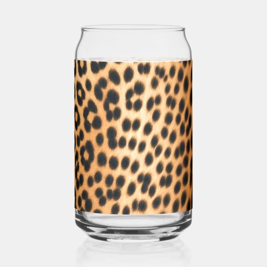 Wild Leopard Energy – Bold Animal Print Fashion ガラス缶 (正面)