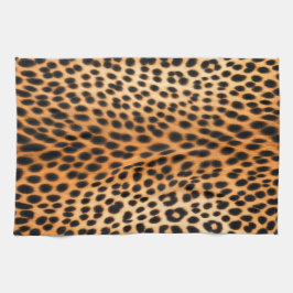 Wild Leopard Energy – Bold Animal Print Fashion キッチンタオル