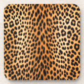 Wild Leopard Energy – Bold Animal Print Fashion コースター (正面)
