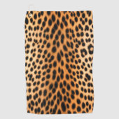 Wild Leopard Energy – Bold Animal Print Fashion ゴルフタオル (正面)