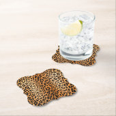 Wild Leopard Energy – Bold Animal Print Fashion ペーパーコースター (インサイチュ)