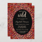 Wild Leopard Printバチェロレッテの取得 招待状 (正面/裏面)