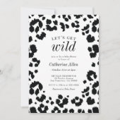 Wild Leopard Printベビーシャワーを取得しよう 招待状 (正面)
