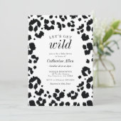 Wild Leopard Printベビーシャワーを取得しよう 招待状 (スタンド正面)