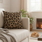 Wild Leopard Print Decorative Throw Pillow クッション