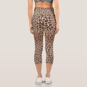 Wild Leopard Print Pattern Leggings – Trendy カプリレギンス (裏面)