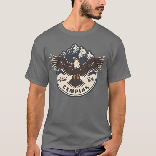 WILD LIFE CAMPING ギフト Tシャツ (正面)