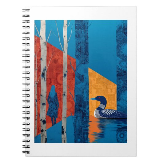 Wild Loon Spiral Photo Notebook ノートブック (正面)