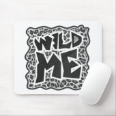 Wild Me Leopard White and Black マウスパッド (マウス)