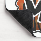 Wild Me Tiger Hot orange and Black Print マウスパッド (コーナー)