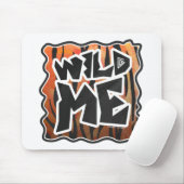 Wild Me Tiger Hot orange and Black Print マウスパッド (マウス)