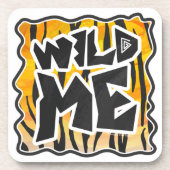 Wild Me Tiger Orange and Black コースター (正面)