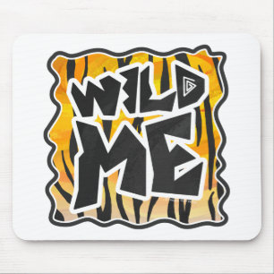 Wild Me Tiger Orange and Black マウスパッド