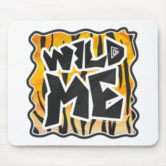 Wild Me Tiger Orange and Black マウスパッド (正面)