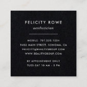 Wild Meadow | Black Botanical Frame スクエア名刺 (裏面)