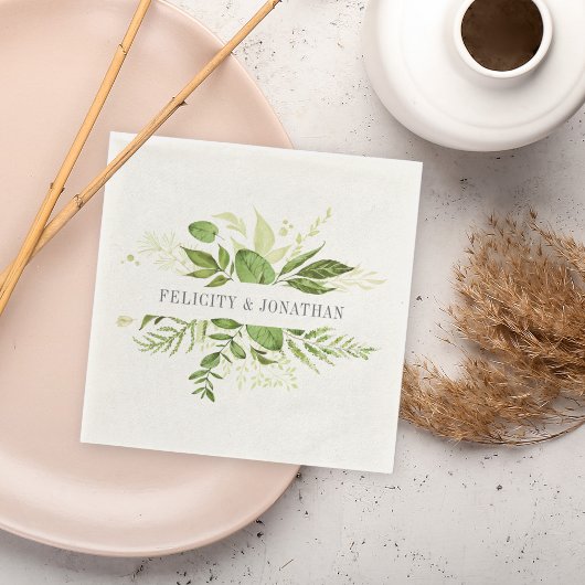 Wild Meadow | Botanical Personalized Wedding スタンダードカクテルナプキン