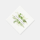 Wild Meadow | Botanical Personalized Wedding スタンダードカクテルナプキン (角)