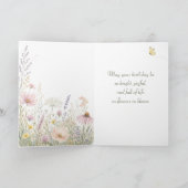 Wild Meadow Flowers Watercolor 誕生日カード(折りたたみ) カード (内部)