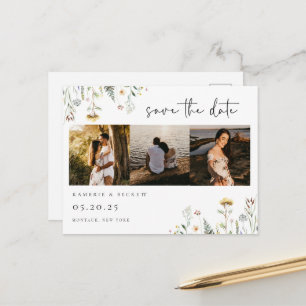 Wild Meadow Photo Save The Date ポストカード