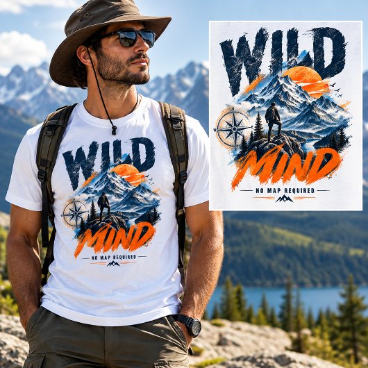 WILD MIND – 地図不要の冒険Tシャツ Tシャツ