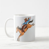 Wild Morning Ride – Whimsical Cowboy Coffee Mug コーヒーマグカップ (左)