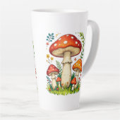 Wild mushrooms and flowers in grass forest nature カフェラテマグ (右アングル)