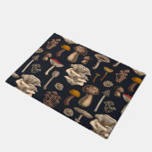 Wild Mushrooms  on graphite black ドアマット (アングル)