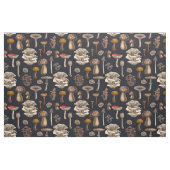 Wild Mushrooms  on graphite black ファブリック (ヤード)