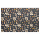 Wild Mushrooms  on graphite black ファブリック (ファットクウォーター)