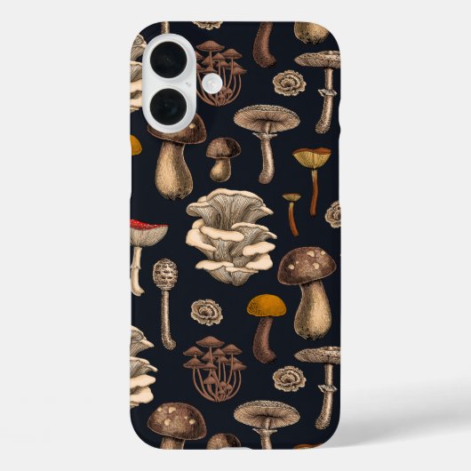 Wild Mushrooms on graphite black Case-Mate iPhoneケース (裏面)