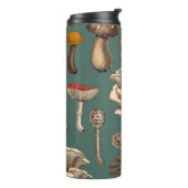 Wild Mushrooms  on pine green タンブラー (回転左)
