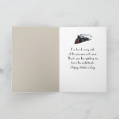 Wild Mustangs Running Alongside Vintage Train カード (内部)