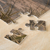 Wild Mustangs Running Alongside Vintage Train ジグソーパズル (側面)