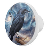 Wild Nature Bird Crow-Raven  セラミックノブ (右)