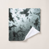 Wild Nature Bird Crows and Ravens バスタオルセット (ウォッシュタオル)